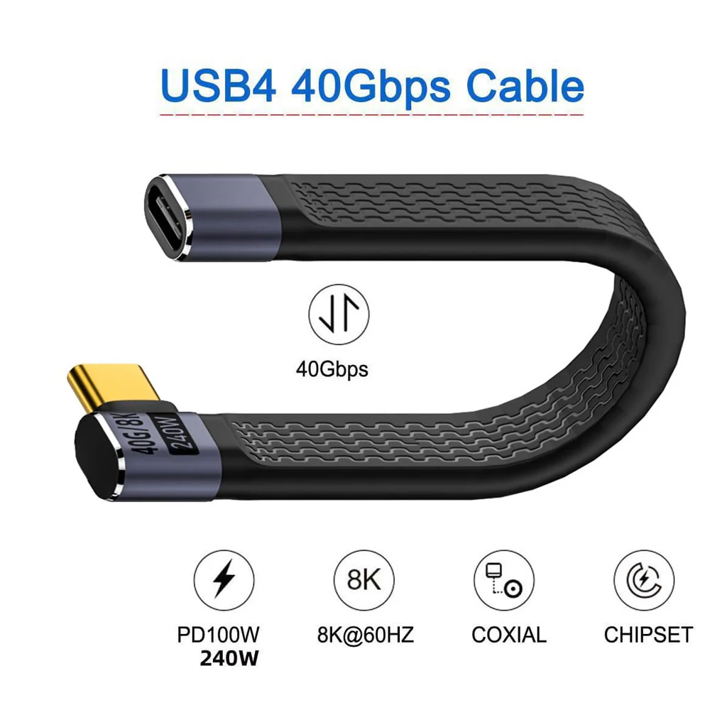 TECPHILE - L shape Type-C male to Type-C Female FPC Cable - Image 2