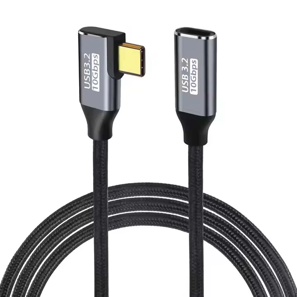 TECPHILE - L Shape Type-C Male to Type-C Female 100W Charging Cable - Image 9