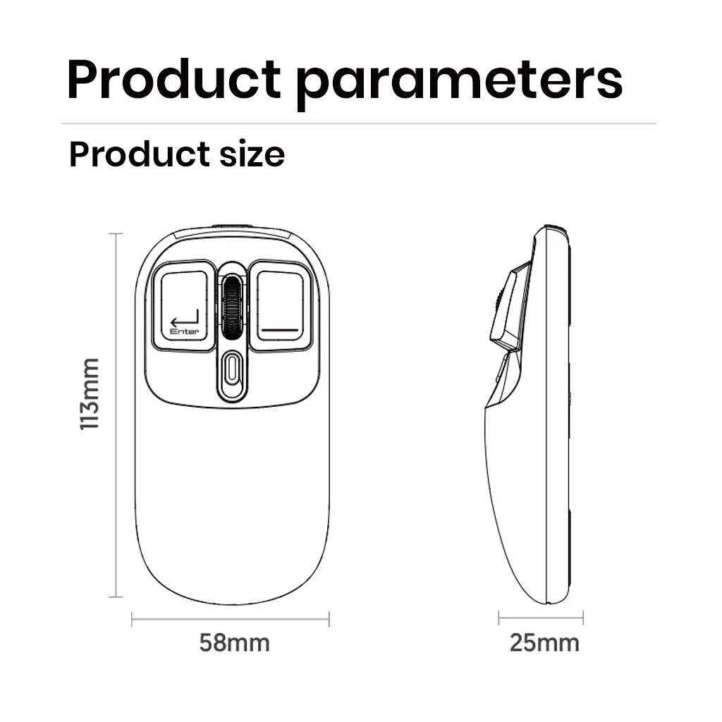 TECPHILE - M111 Transparent Dual Mode Wireless Bluetooth Mouse - Image 12