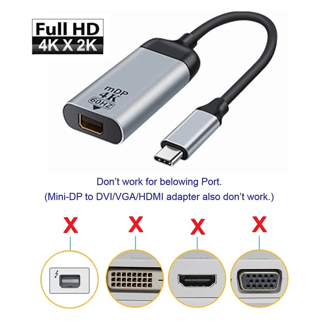 TECPHILE Mini DP to Type-C Ultra-HD@60Hz Adapter converter - Image 15