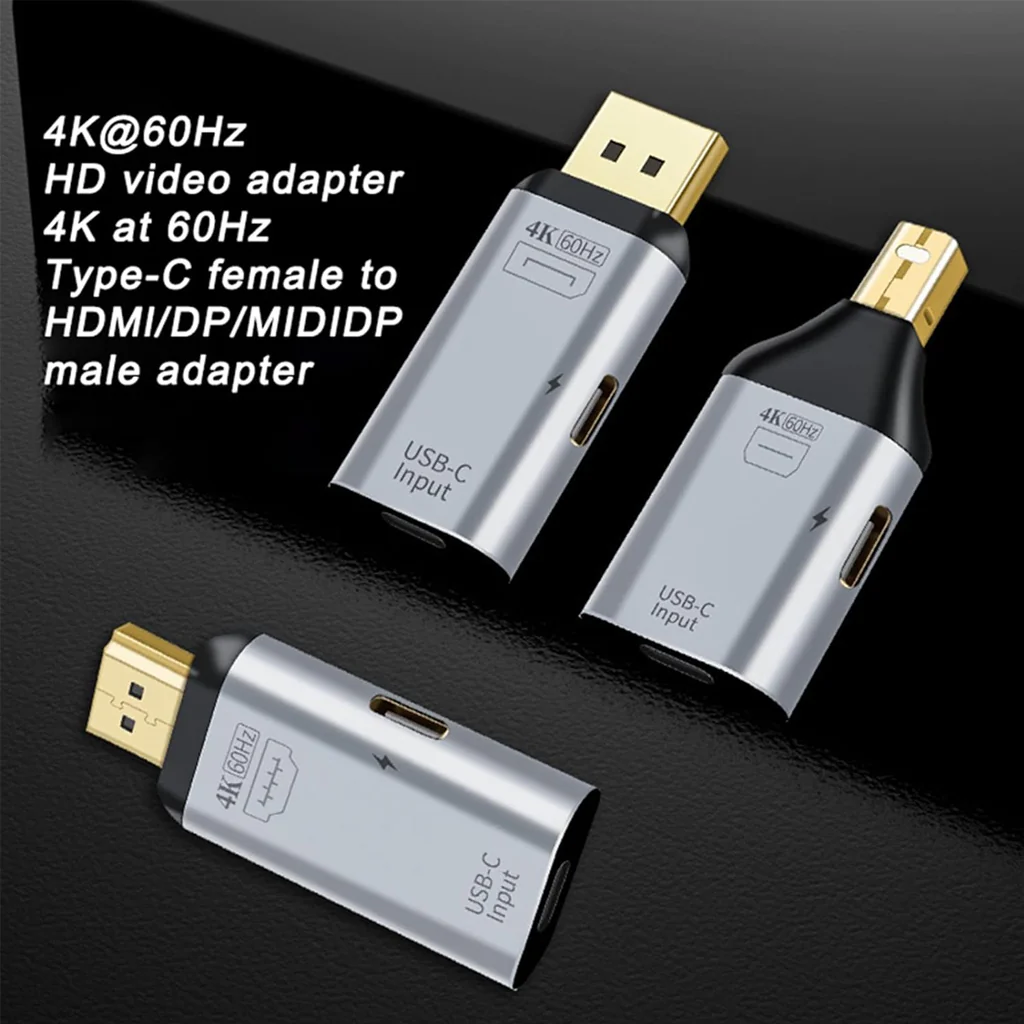 TECPHILE DisplayPort/Mini DP USB C 4K60Hz 100W Converter - Image 9
