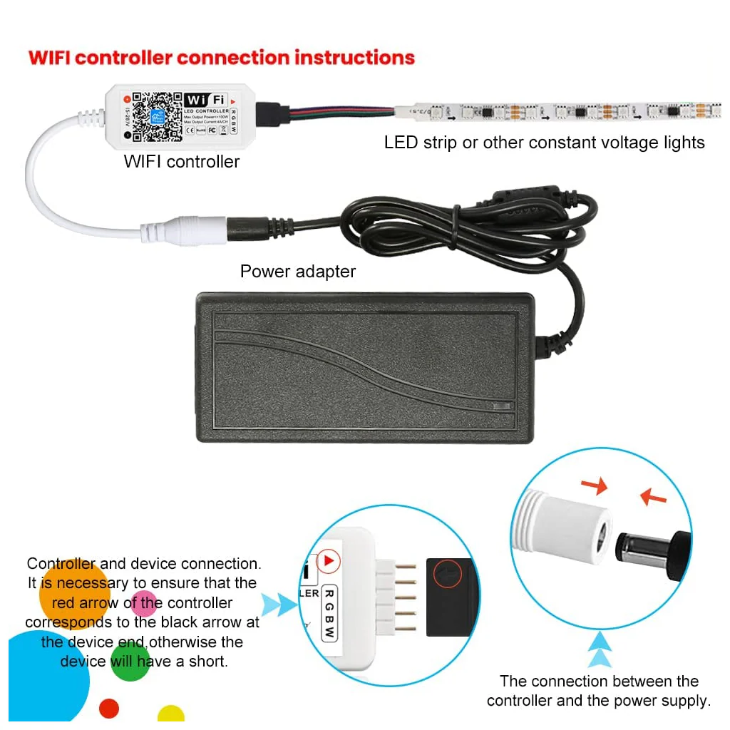 TECPHILE - Mini Smart WiFi LED RGBW IR Strip Controller - Image 8
