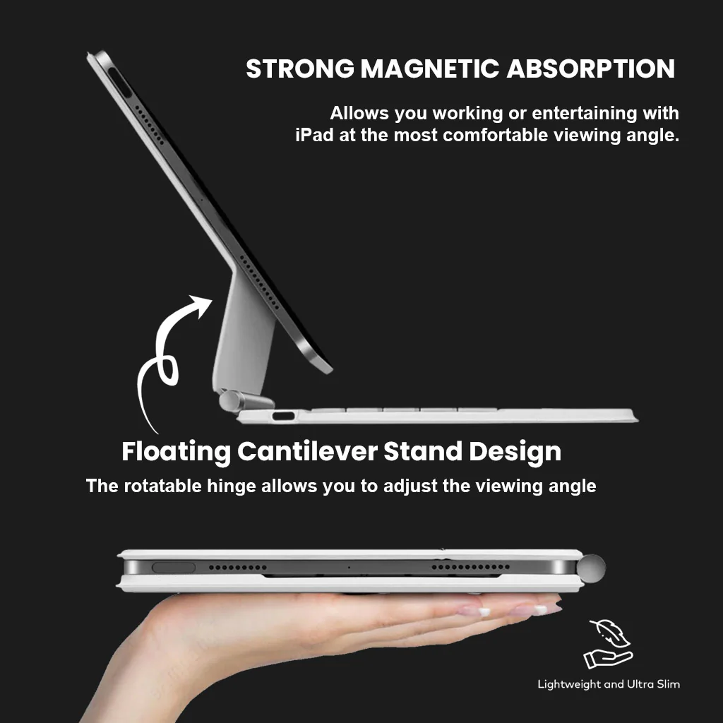 TECPHILE - P109 Magic keyboard Case for iPad - Image 16