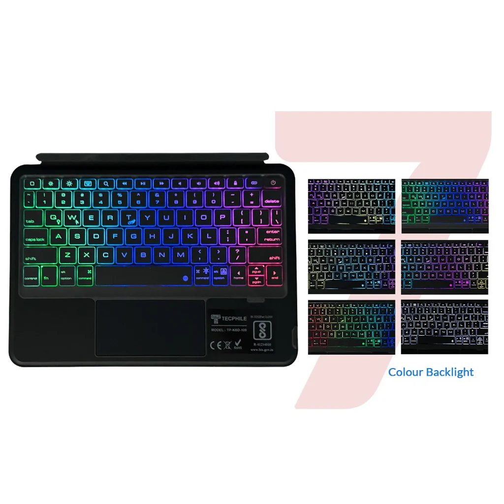 TECPHILE - P109 Magnetic Wireless Keyboard Case for iPad - Image 14