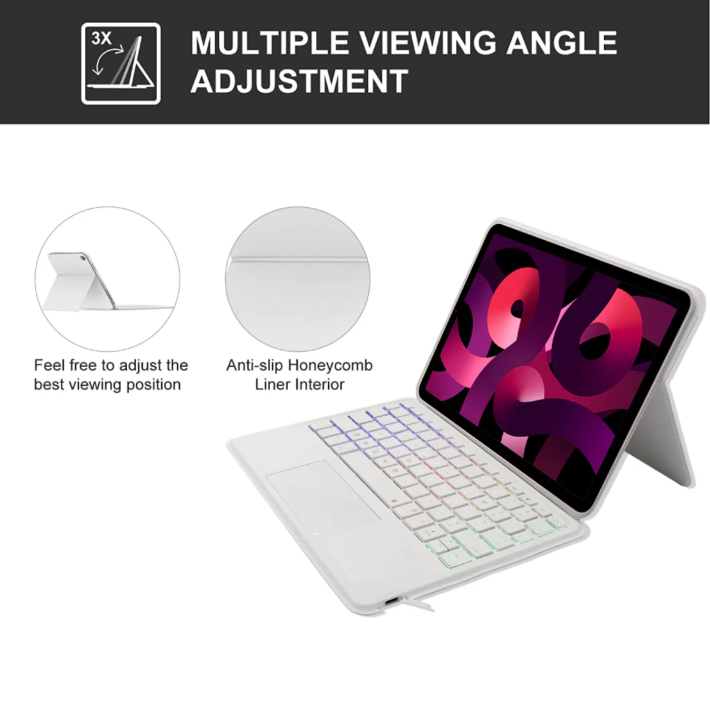 TECPHILE - P109 Magnetic Wireless Keyboard Case for iPad - Image 4