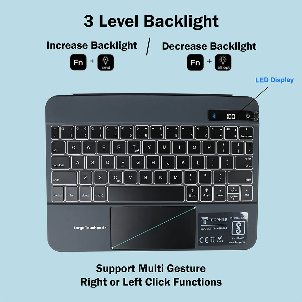 P109 Pro Magic Keyboard Case for iPad 10th Gen 2022 - Image 8