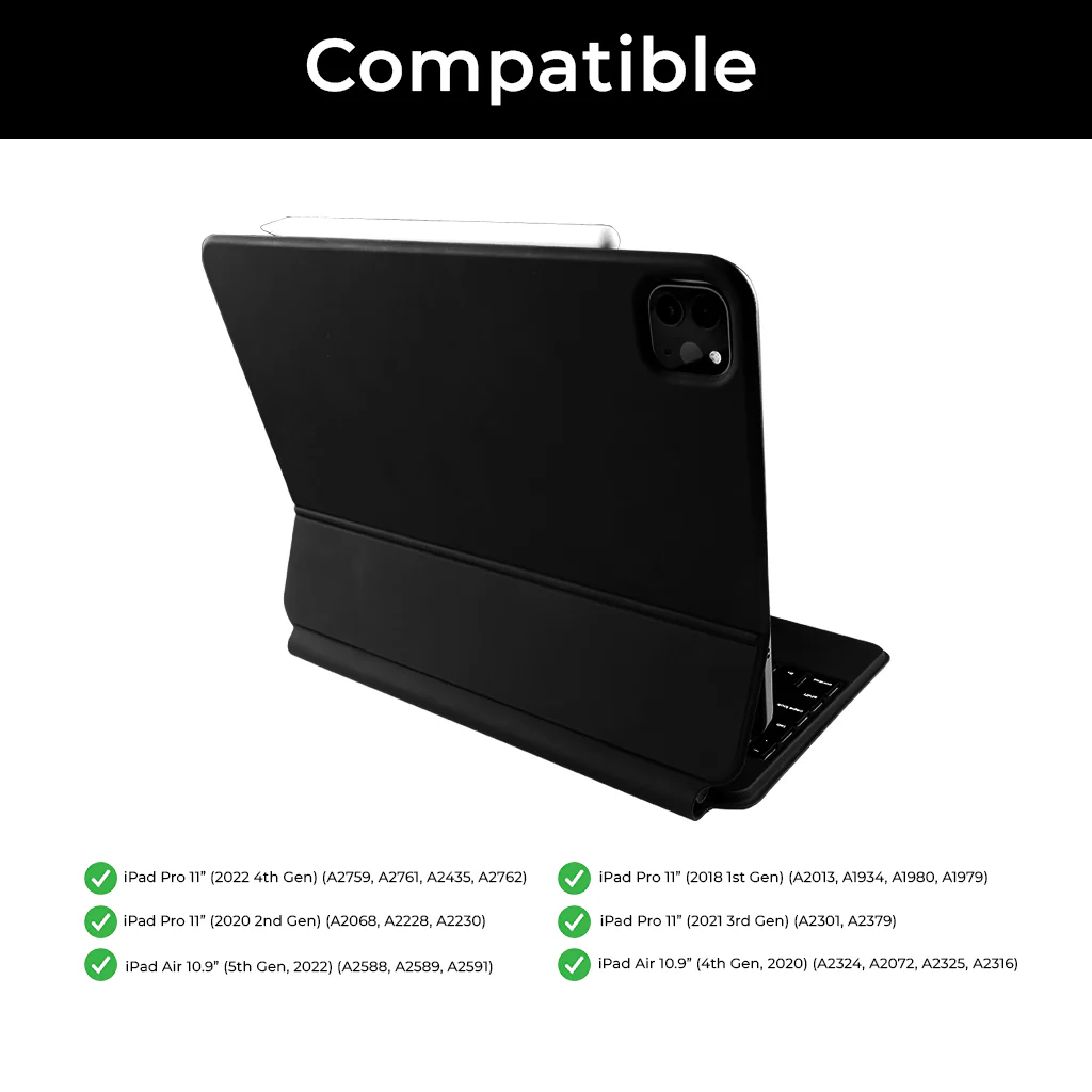 TECPHILE P11 Magic Magnetic Keyboard Case for iPad - Image 4
