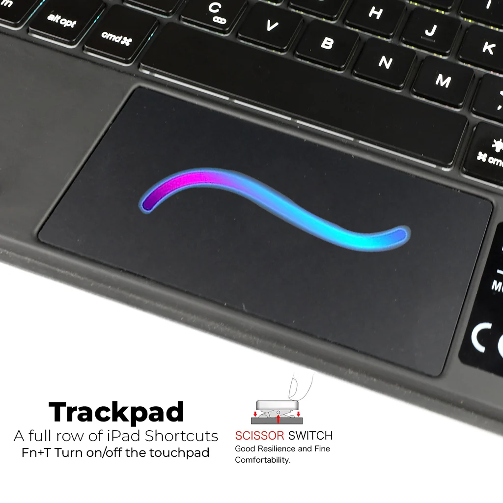 TECPHILE P11 Magic Magnetic Keyboard Case for iPad - Image 9