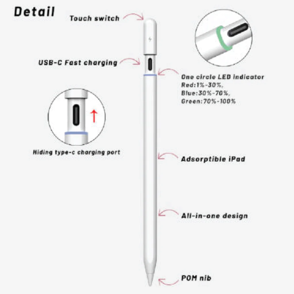 TECPHILE - P8 Magnetic Stylus Pen for iPad - Image 9