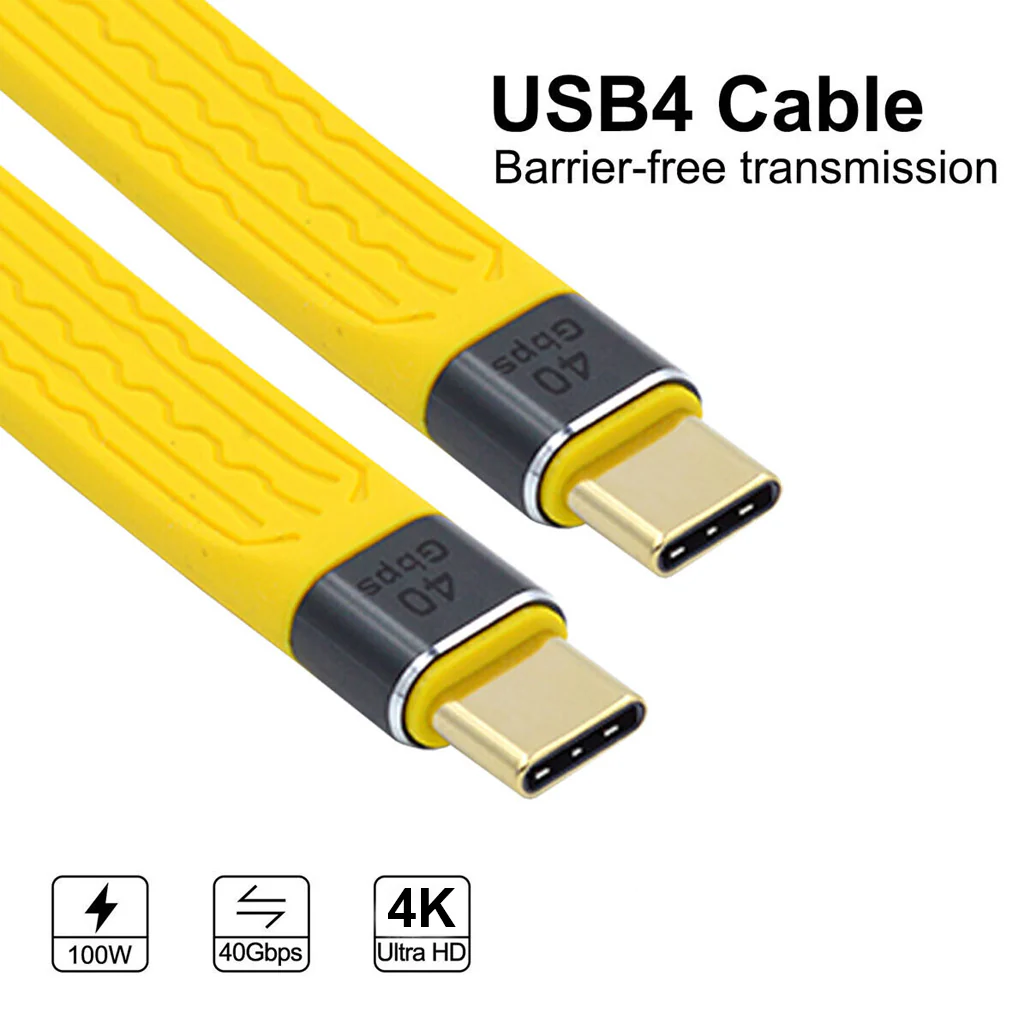 TECPHILE - PD100W 40Gbps Type C Male to Type C Male FPC Cable - Image 2