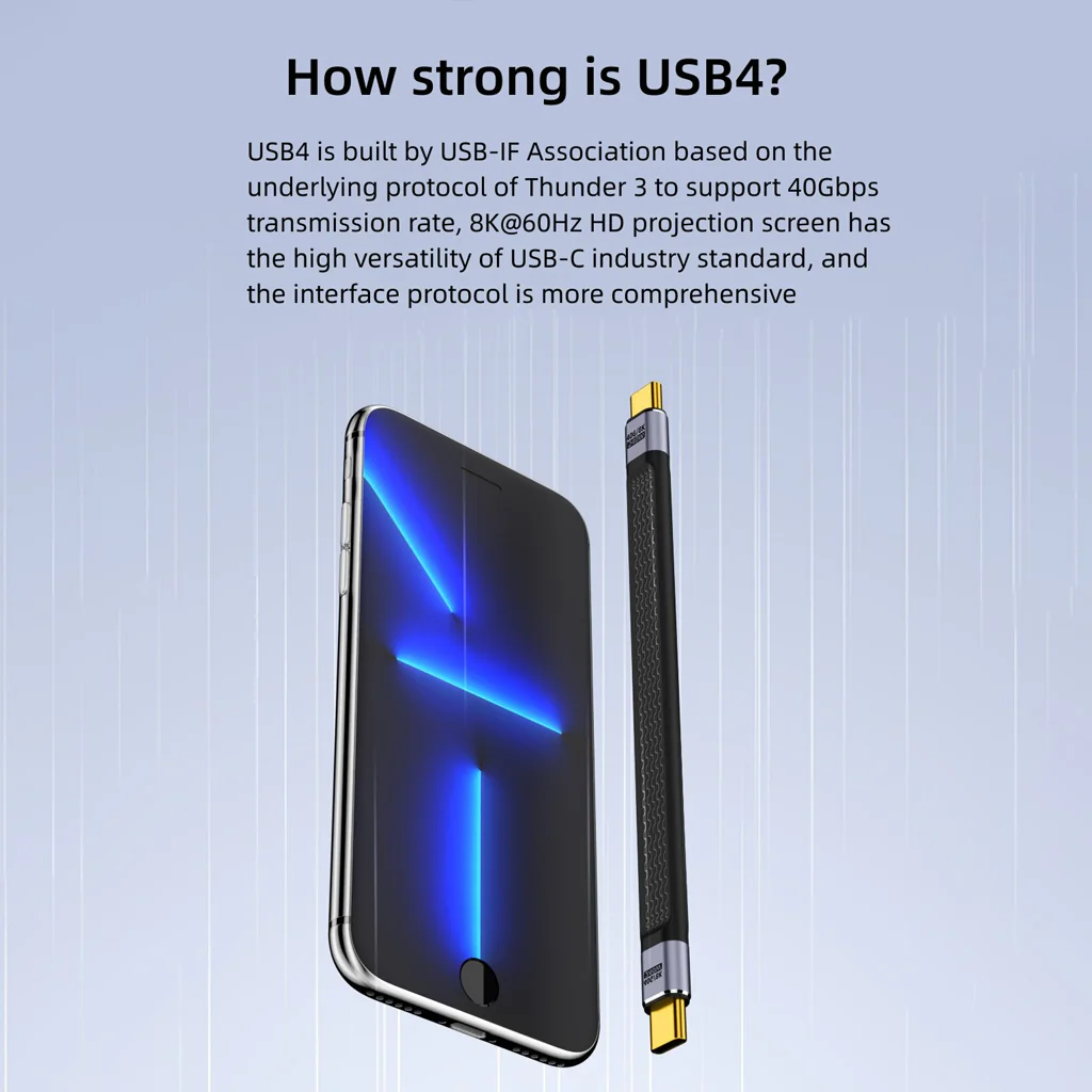 TECPHILE - PD240W 40Gbps Type C Male to Type C  Male FPC Cable - Image 5