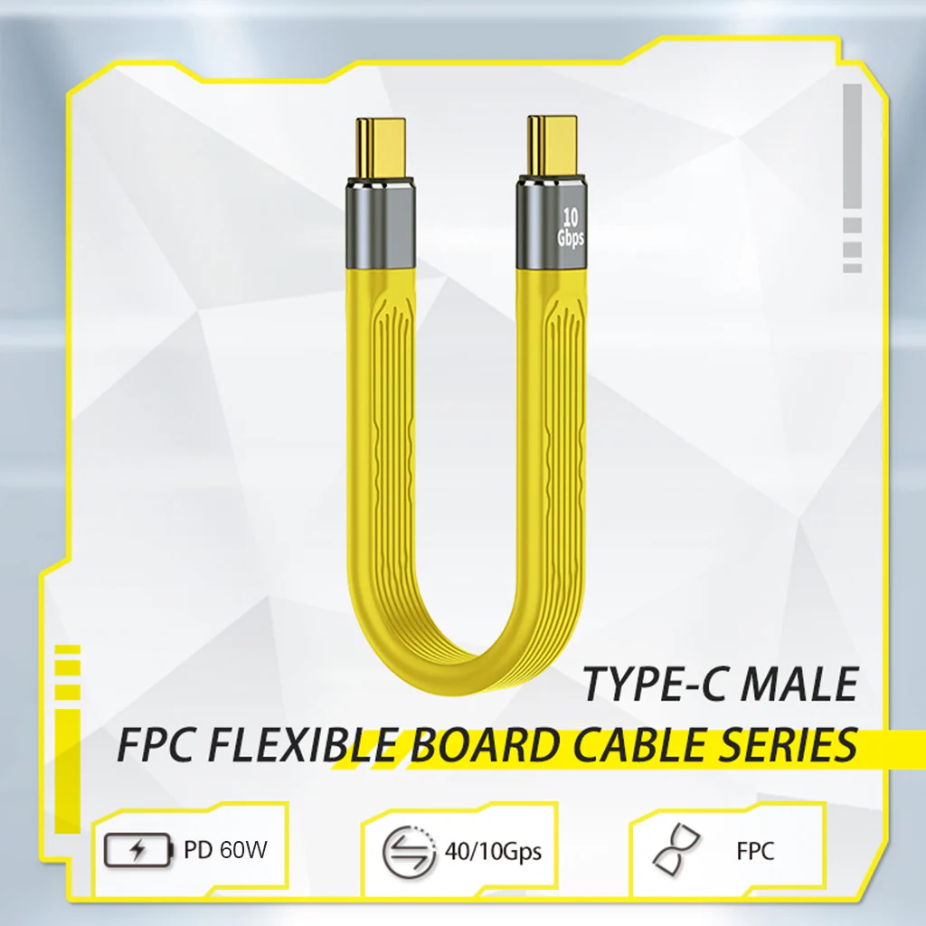 TECPHILE - PD60W 10Gbps Type C Male to Type C Male FPC Cable - Image 5