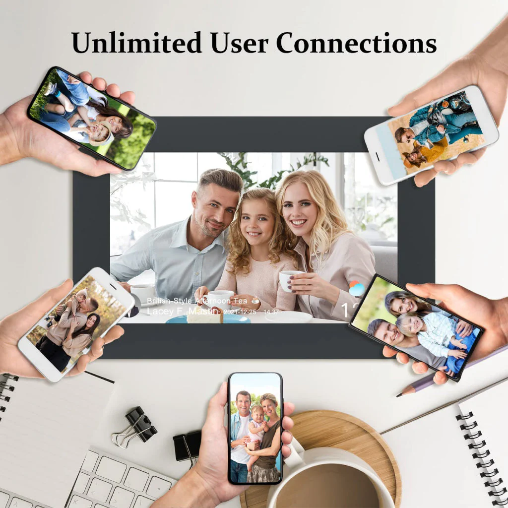TECPHILE - Portrait 9 inch Smart WiFi Photo Frame - Image 6