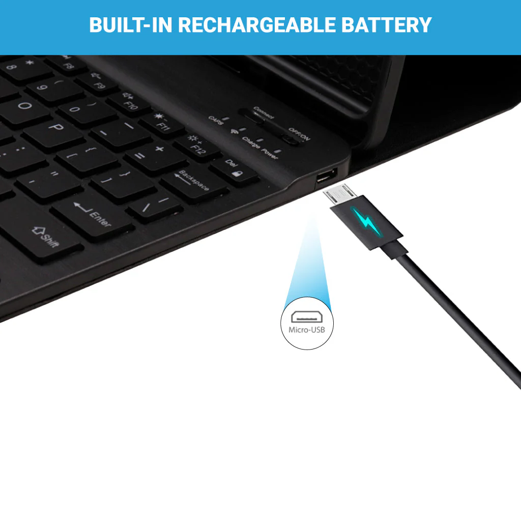TECPHILE - PS-P610D Wireless Keyboard Case for Samsung Tab S6 Lite - Image 5