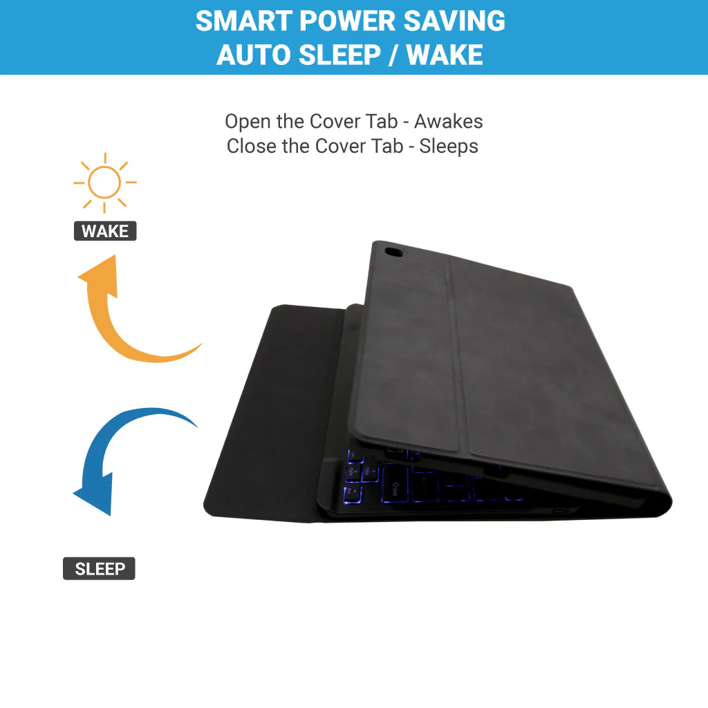 TECPHILE - PS-P610D Wireless Keyboard Case for Samsung Tab S6 Lite - Image 6