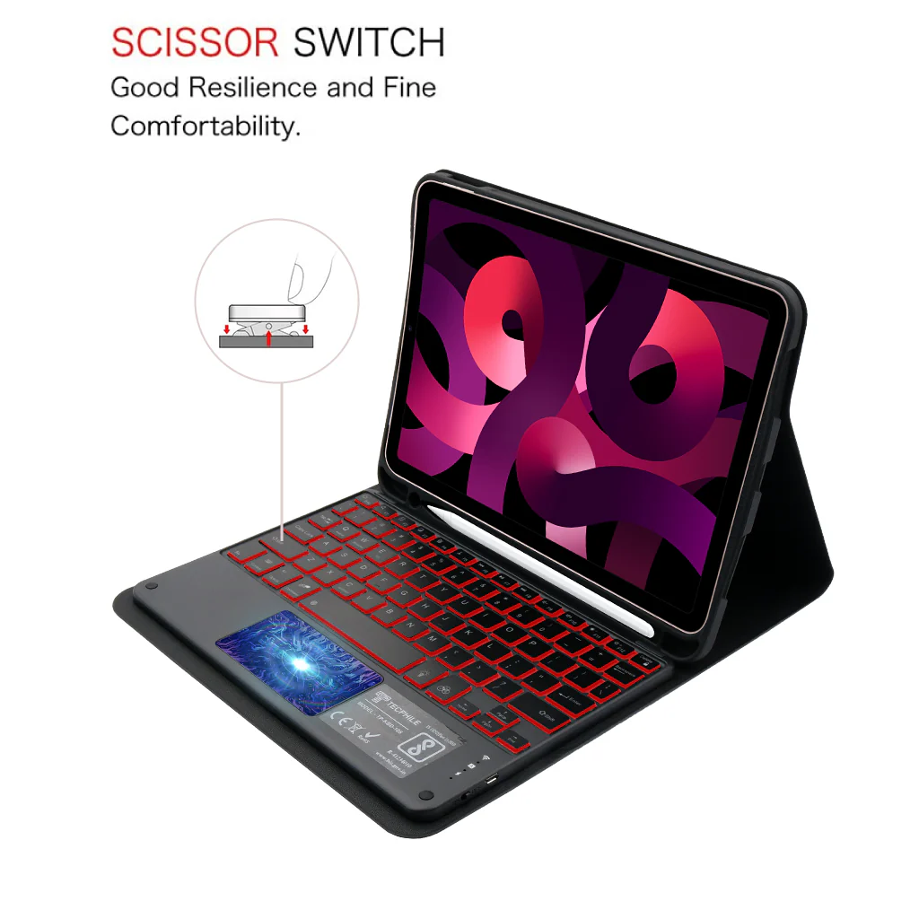 TECPHILE - PS209T Wireless Keyboard Case for iPad - Image 15