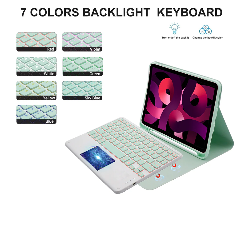TECPHILE - PS209T Wireless Keyboard Case for iPad - Image 2