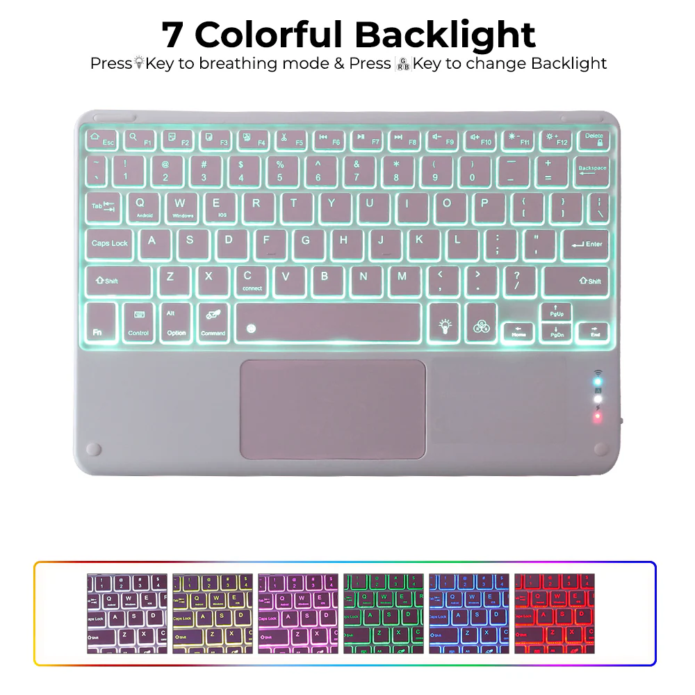 TECPHILE - PS209T Wireless Keyboard Case for iPad - Image 35