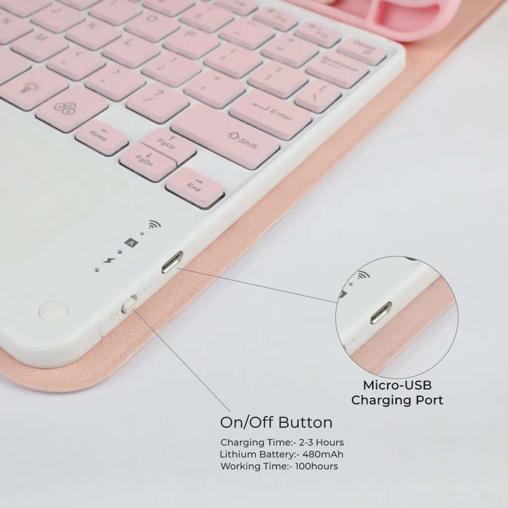 TECPHILE - PS209T Wireless Keyboard Case for iPad - Image 37