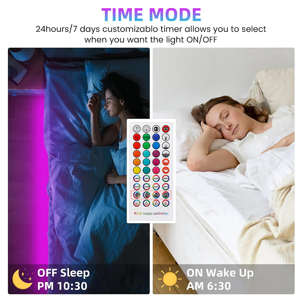 TECPHILE RGB 4 Pin Four Port Smart Strip Light Controller with Remote - Image 3
