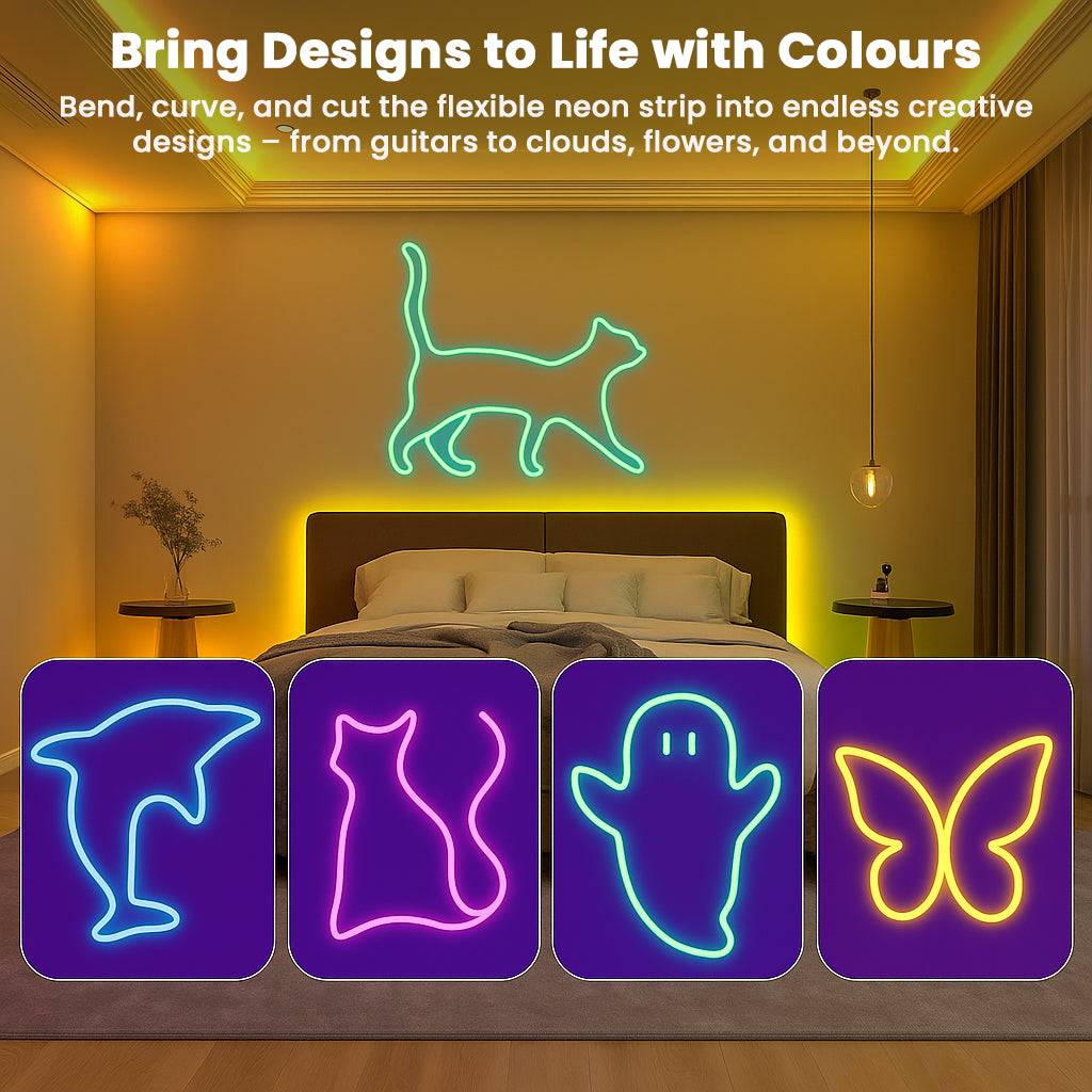 TECPHILE - RGB LED Neon Rope Lights with 5V Adapter - Image 10