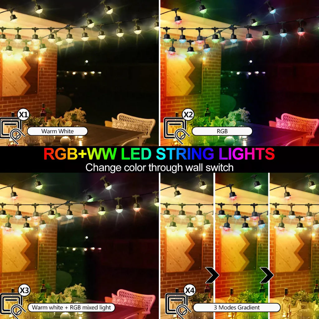 TECPHILE - RGB+WW LED String Light Bulb - Image 6