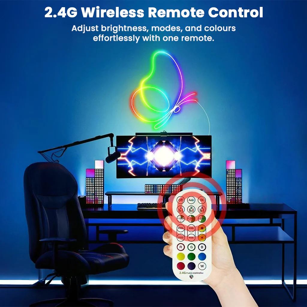 TECPHILE RGBIC Neon LED Strip Light  5V Adapter - Image 12