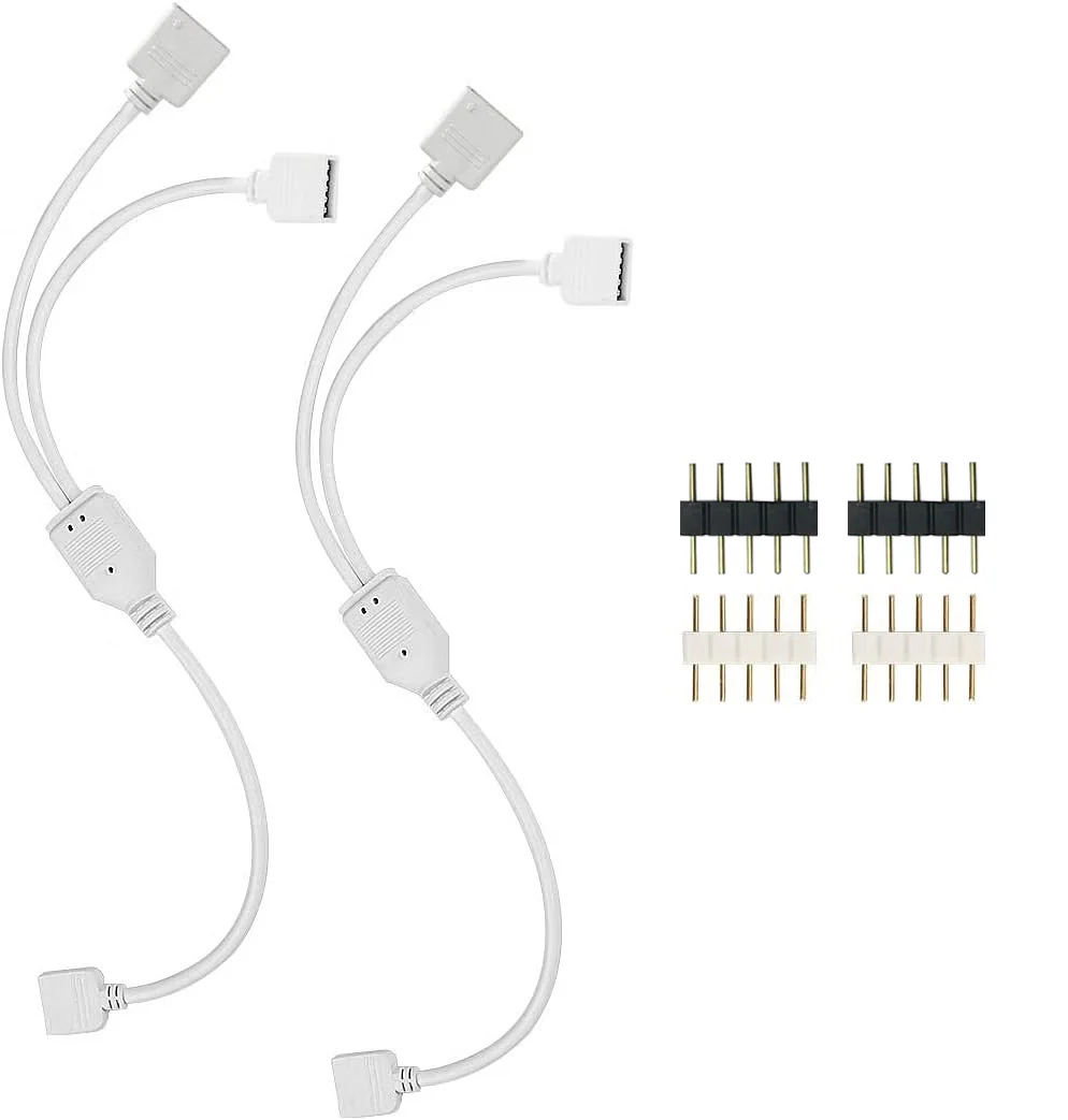 TECPHILE - LED RGBW Strip Splitter Connector (Pack of 2)