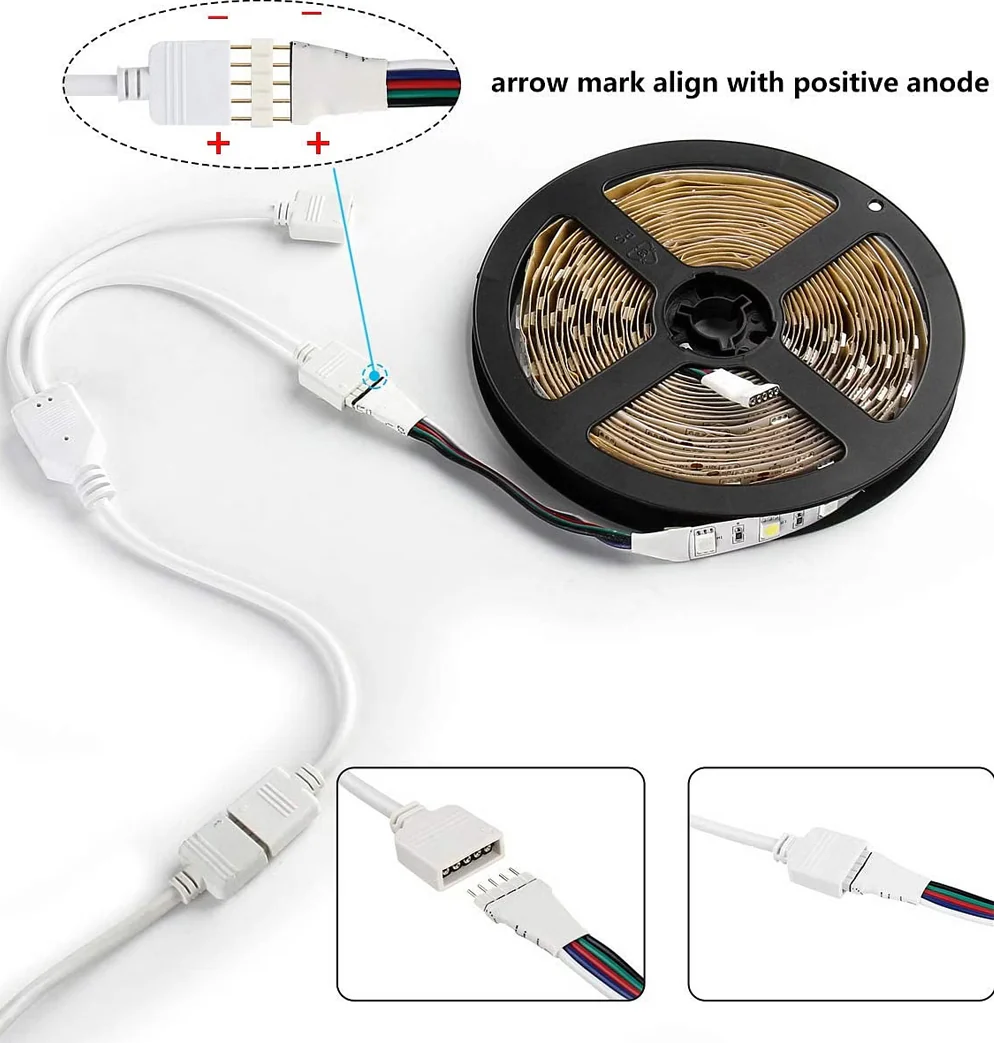 TECPHILE - LED RGBW Strip Splitter Connector (Pack of 2) - Image 3