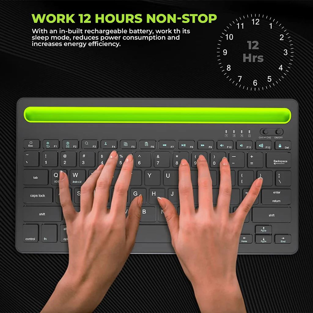 TECPHILE - RK908 Wireless Muti-device Keyboard - Image 12