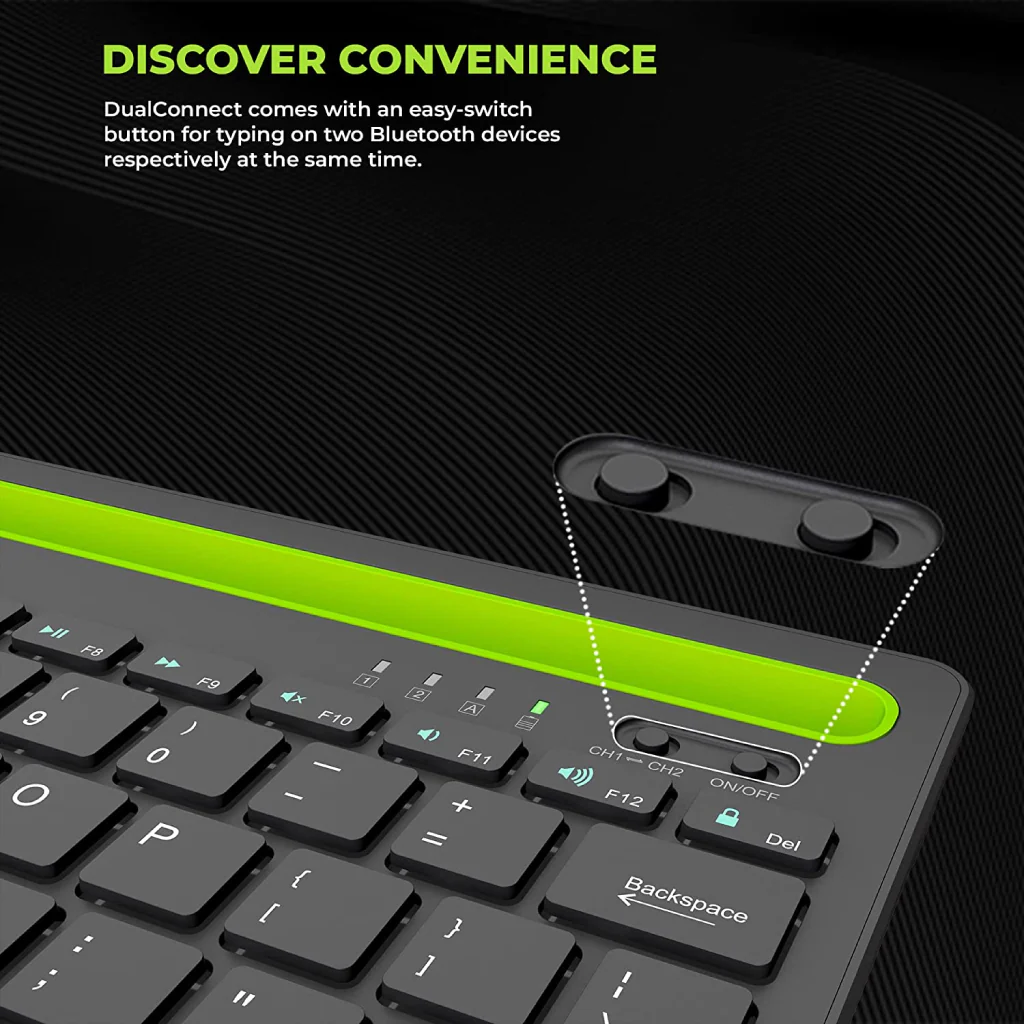 TECPHILE - RK908 Wireless Muti-device Keyboard - Image 8