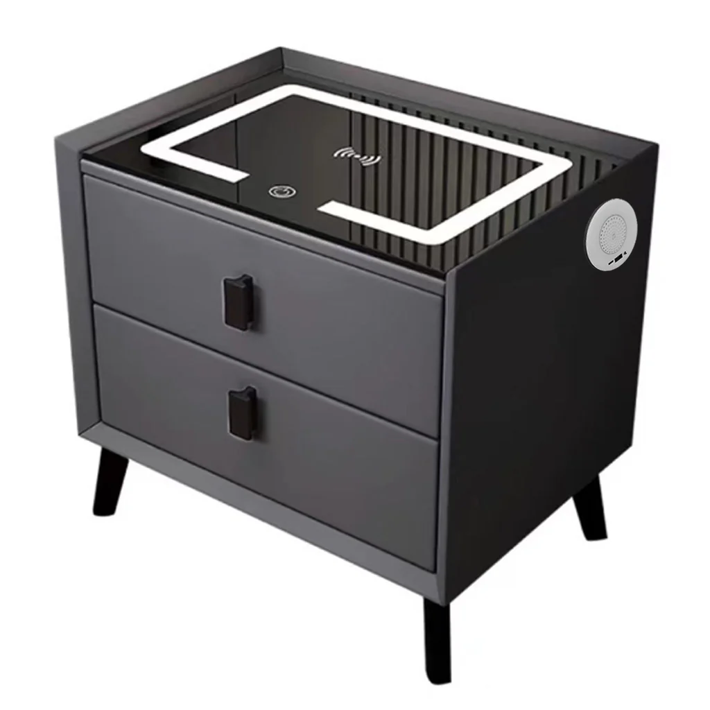 TECPHILE - Smart Side Table with Wireless Charging Station (Nightstand) - Image 10