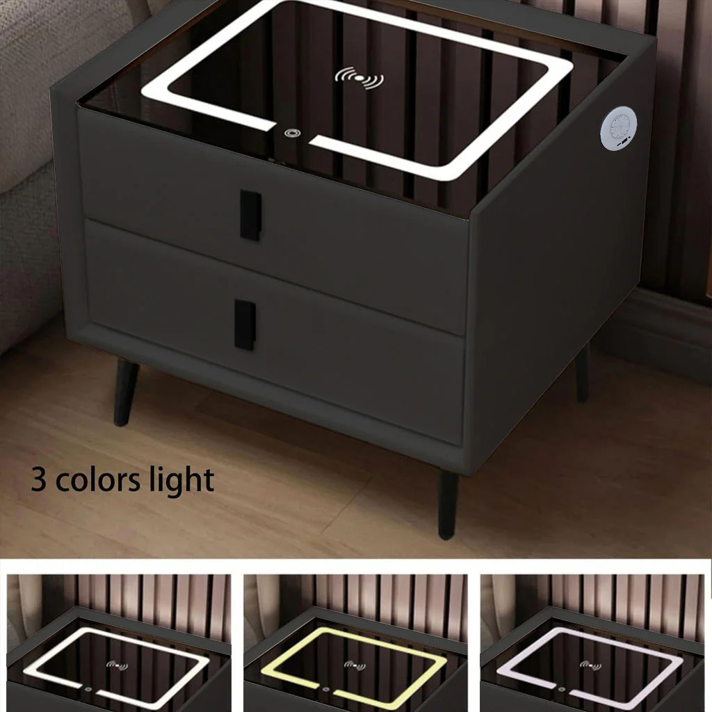 TECPHILE - Smart Side Table with Wireless Charging Station (Nightstand) - Image 15
