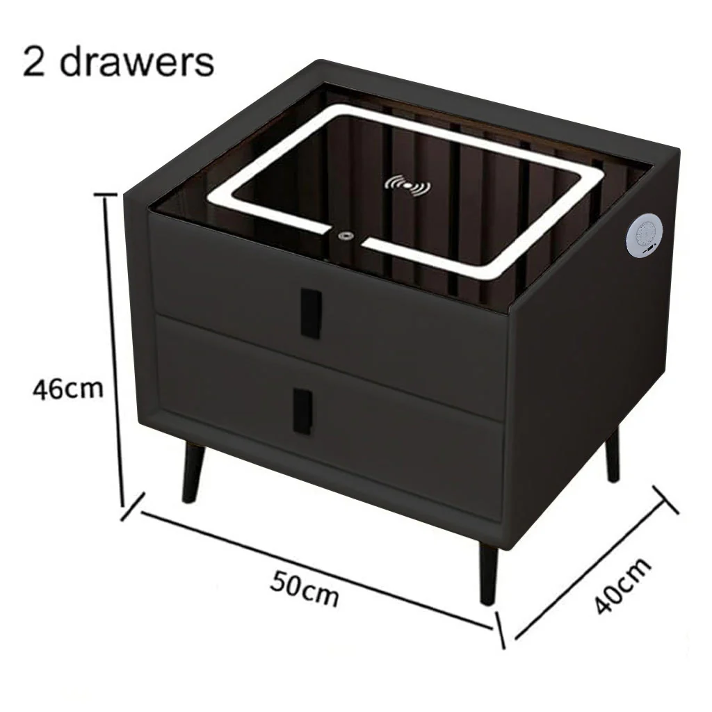 TECPHILE - Smart Side Table with Wireless Charging Station (Nightstand) - Image 17