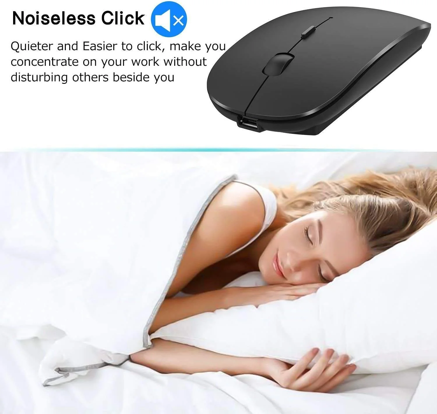 TECPHILE - SM01 Dual Mode Wireless Mouse (Bluetooth + USB) - Image 16
