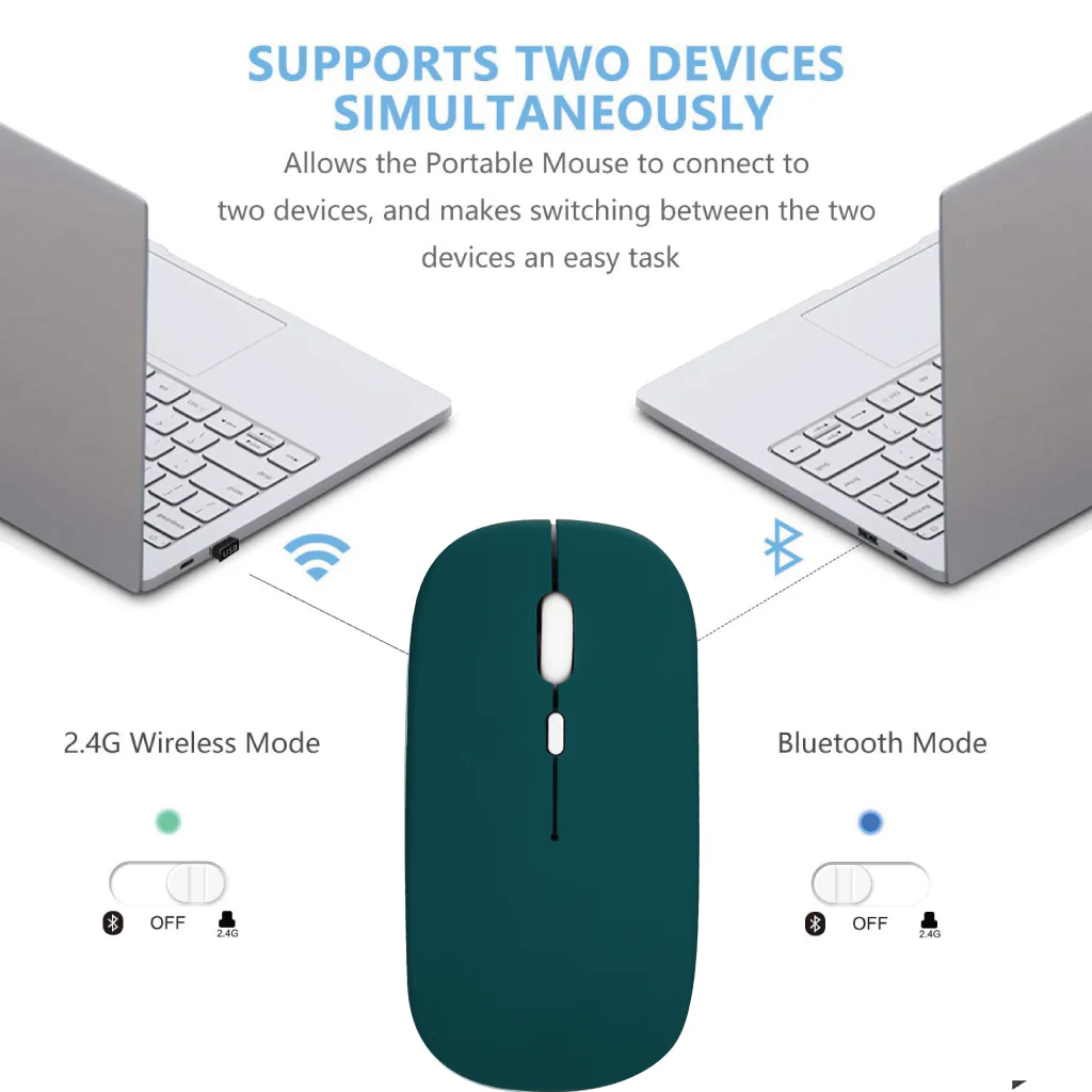 TECPHILE - SM01 Dual Mode Wireless Mouse (Bluetooth + USB) - Image 29
