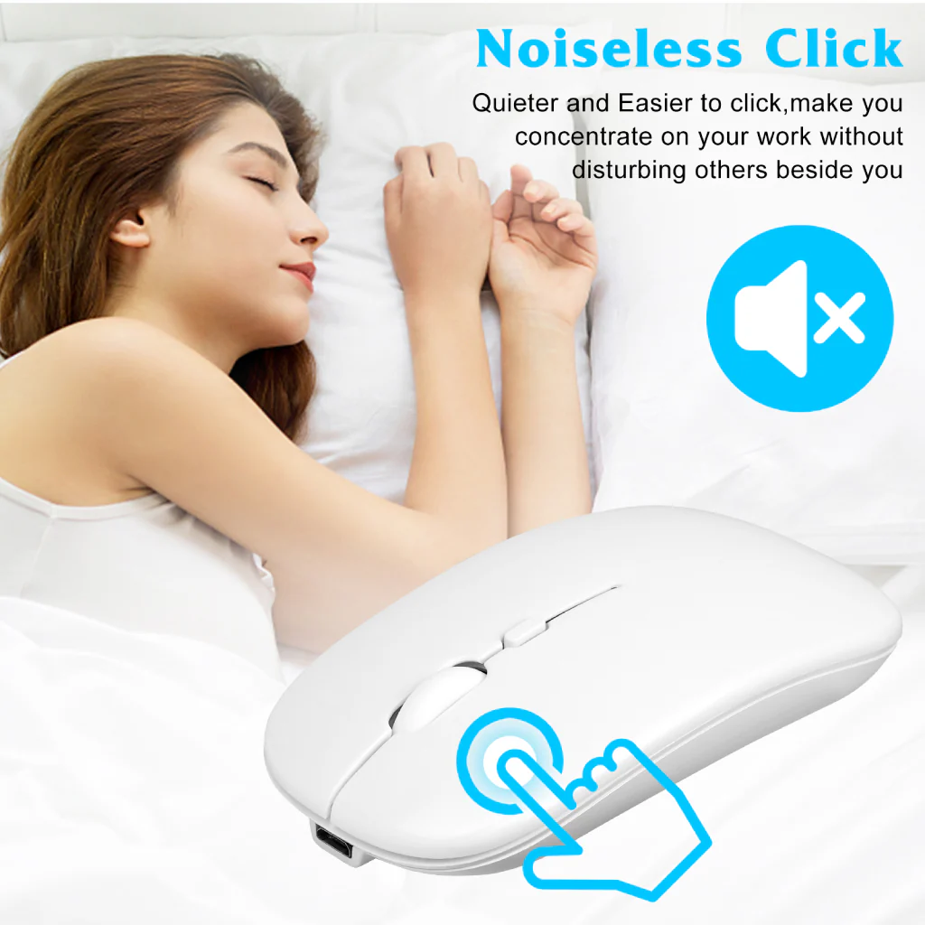 TECPHILE - SM01 Dual Mode Wireless Mouse (Bluetooth + USB) - Image 4