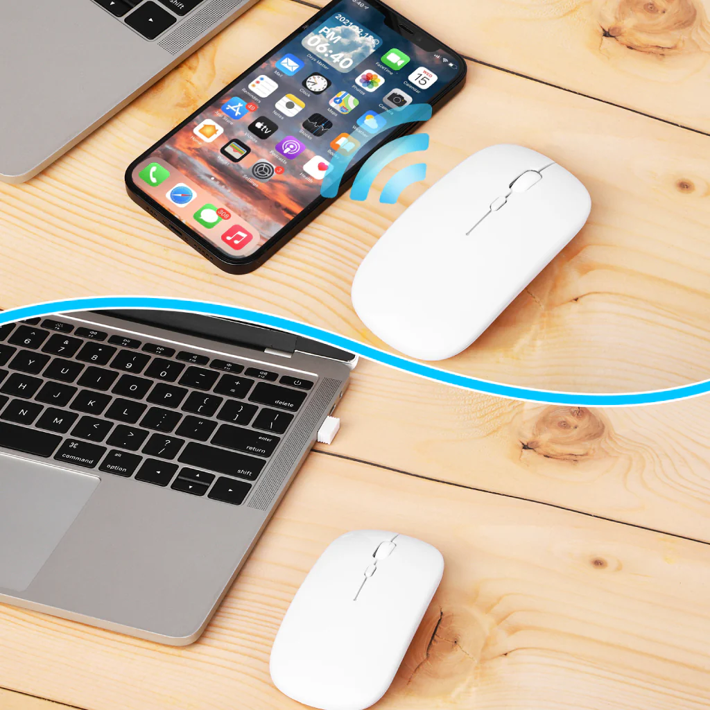 TECPHILE - SM01 Dual Mode Wireless Mouse (Bluetooth + USB) - Image 5