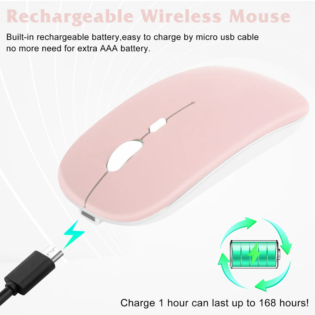 TECPHILE - SM01 Dual Mode Wireless Mouse (Bluetooth + USB) - Image 9