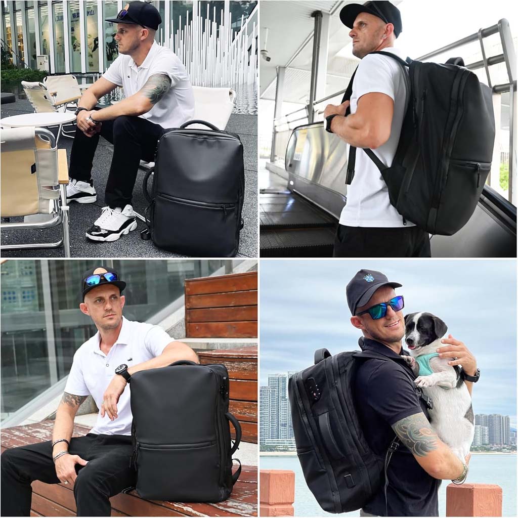 TECPHILE - Smart Airpack Vacuum Compression Travel Backpack 39-55L Expandable - Image 14