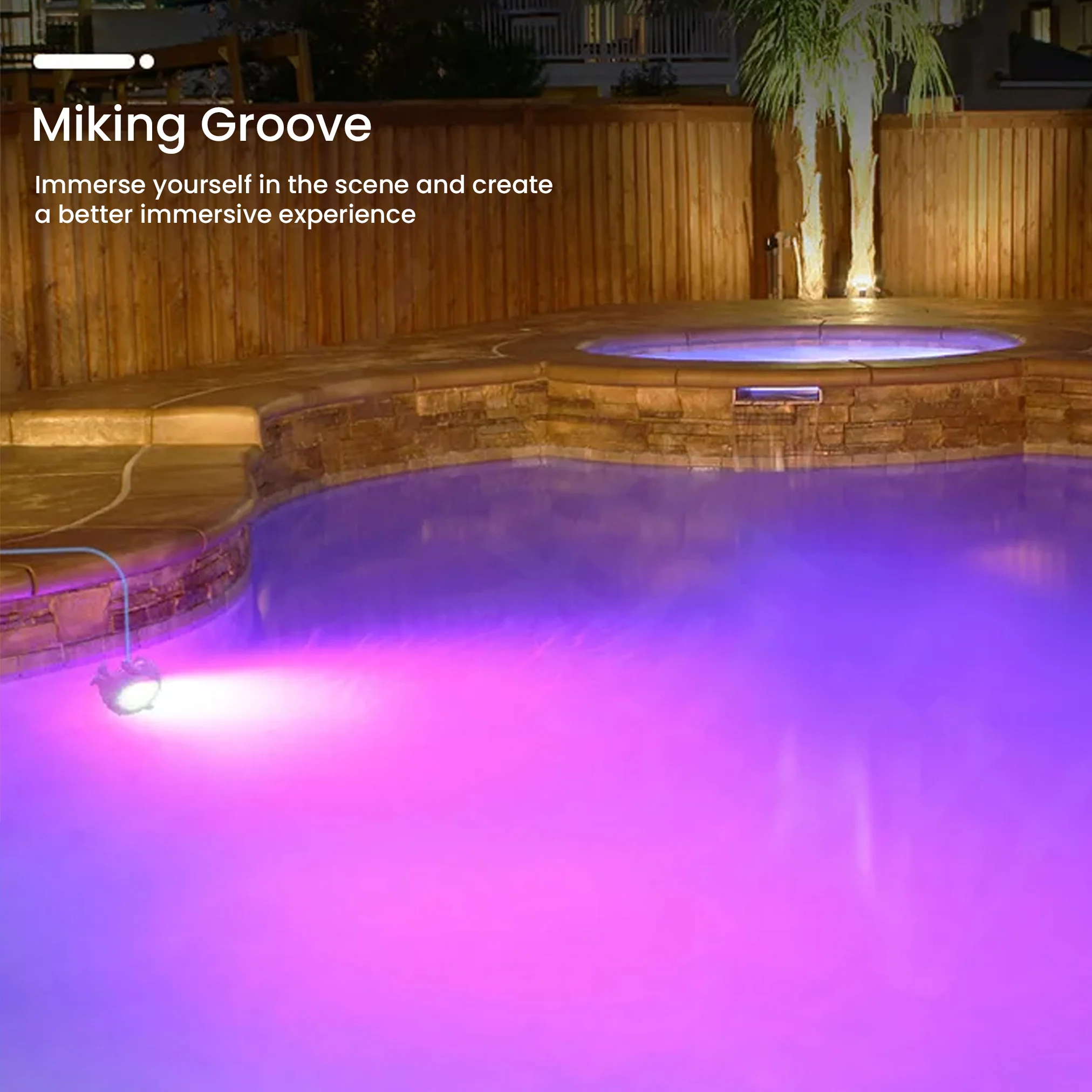 TECPHILE Smart Pool Atmosphere Music Sync LED Light - Image 6