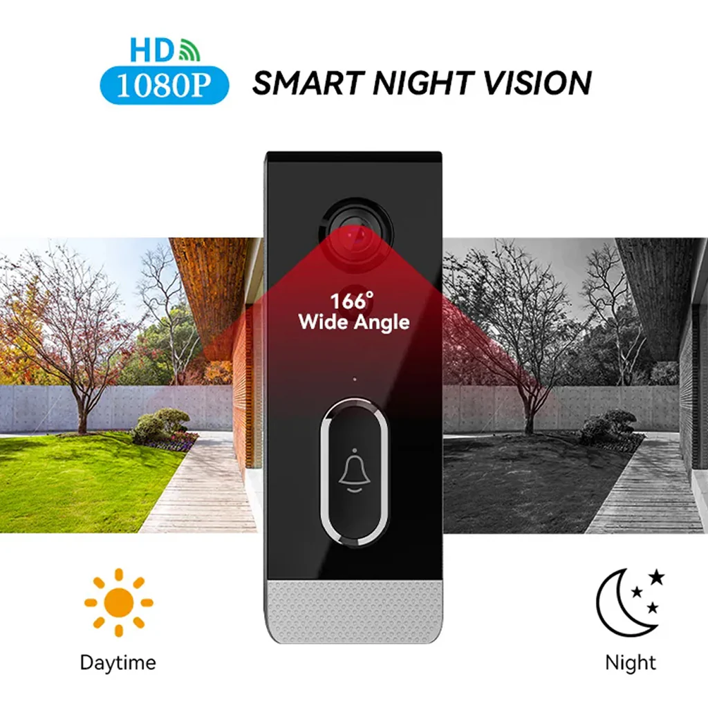 TECPHILE Smart Wireless Video Doorbell Two Way Audio - Image 4