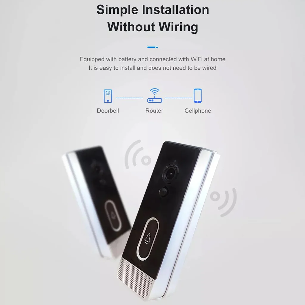 TECPHILE Smart Wireless Video Doorbell Two Way Audio - Image 5