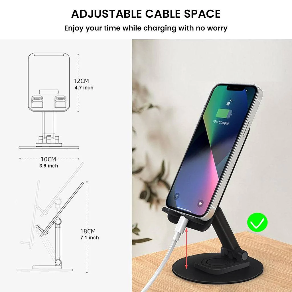 TECPHILE-  Snap Mount 360° Rotatable & Foldable Phone Holder - Image 5