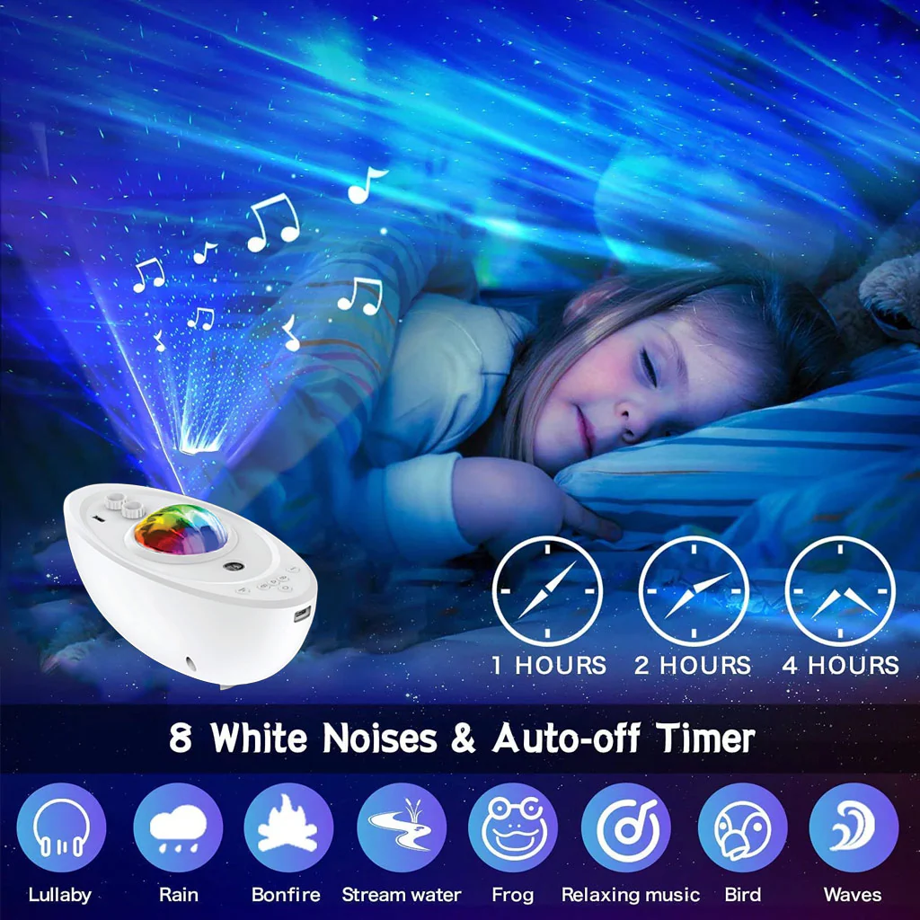 TECPHILE Starship Galaxy Night Light Projector with Speaker (Music Sync) - Image 2