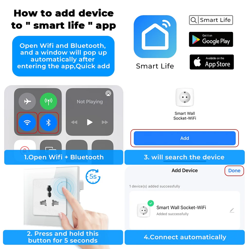 TECPHILE - SYS-ES01 Universal Smart Wall Socket - Image 10