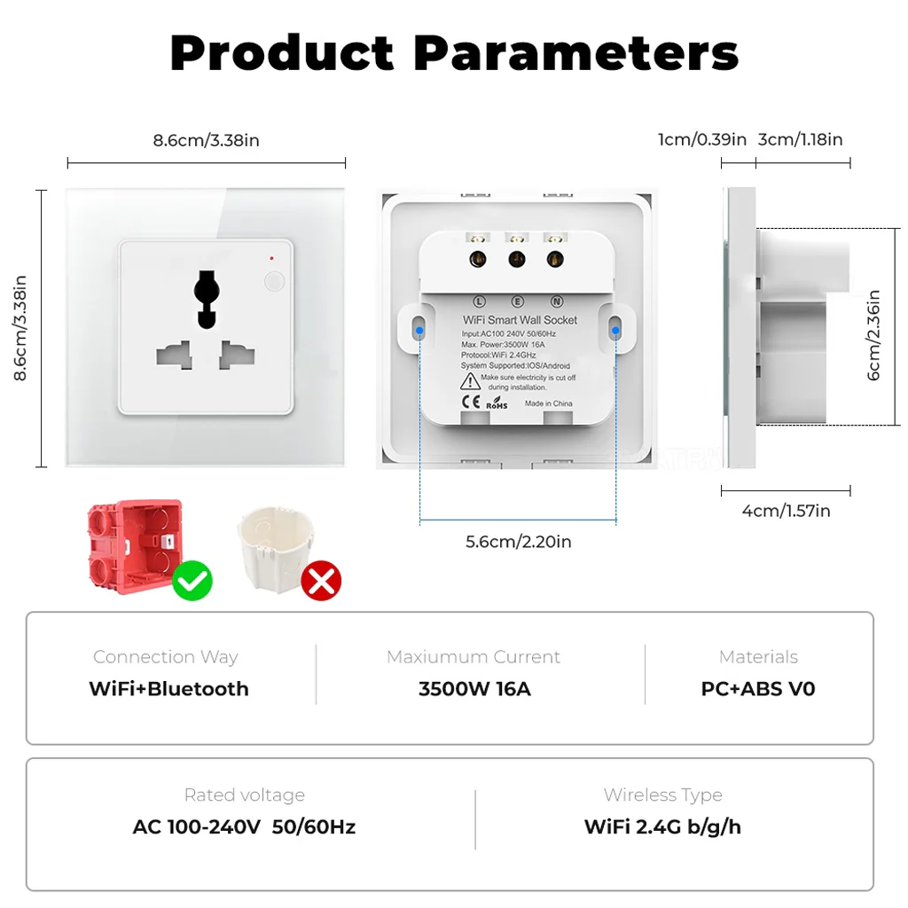 TECPHILE - SYS-ES01 Universal Smart Wall Socket - Image 8