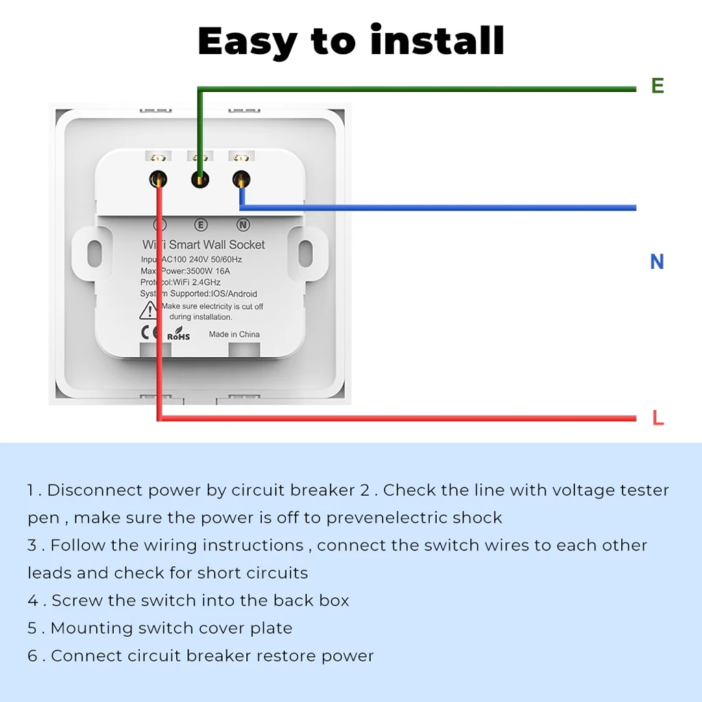 TECPHILE - SYS-ES01 Universal Smart Wall Socket - Image 9