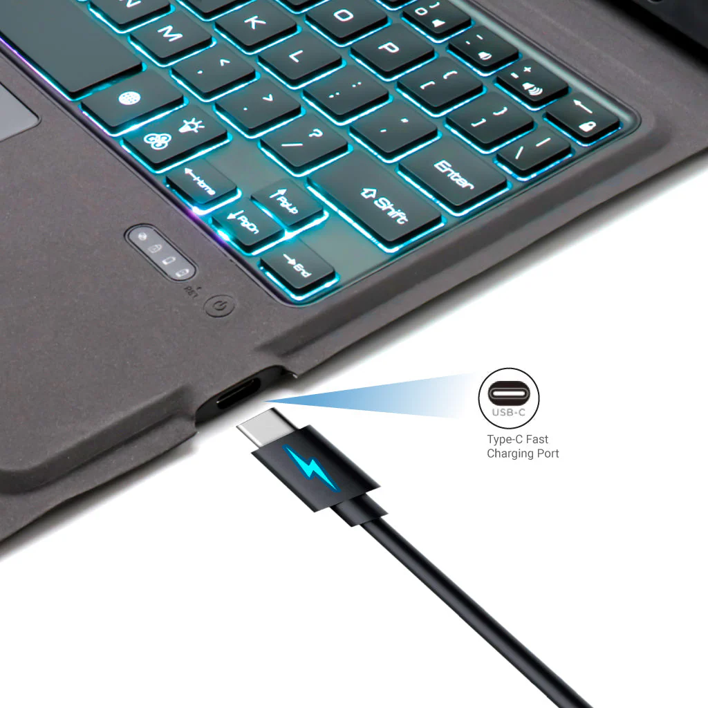 TECPHILE - T207D Wireless Keyboard Case for iPad (Demo Unit) - Image 4