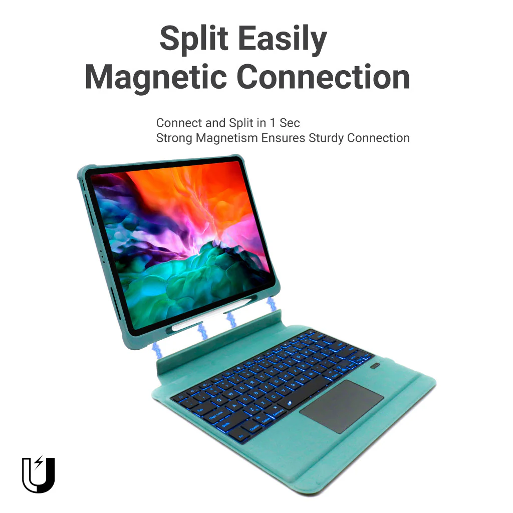TECPHILE - T209D Wireless Keyboard Case for iPad Pro 12.9 - Image 11